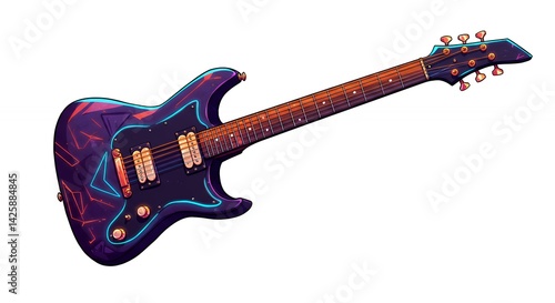 Colorful electric guitar image