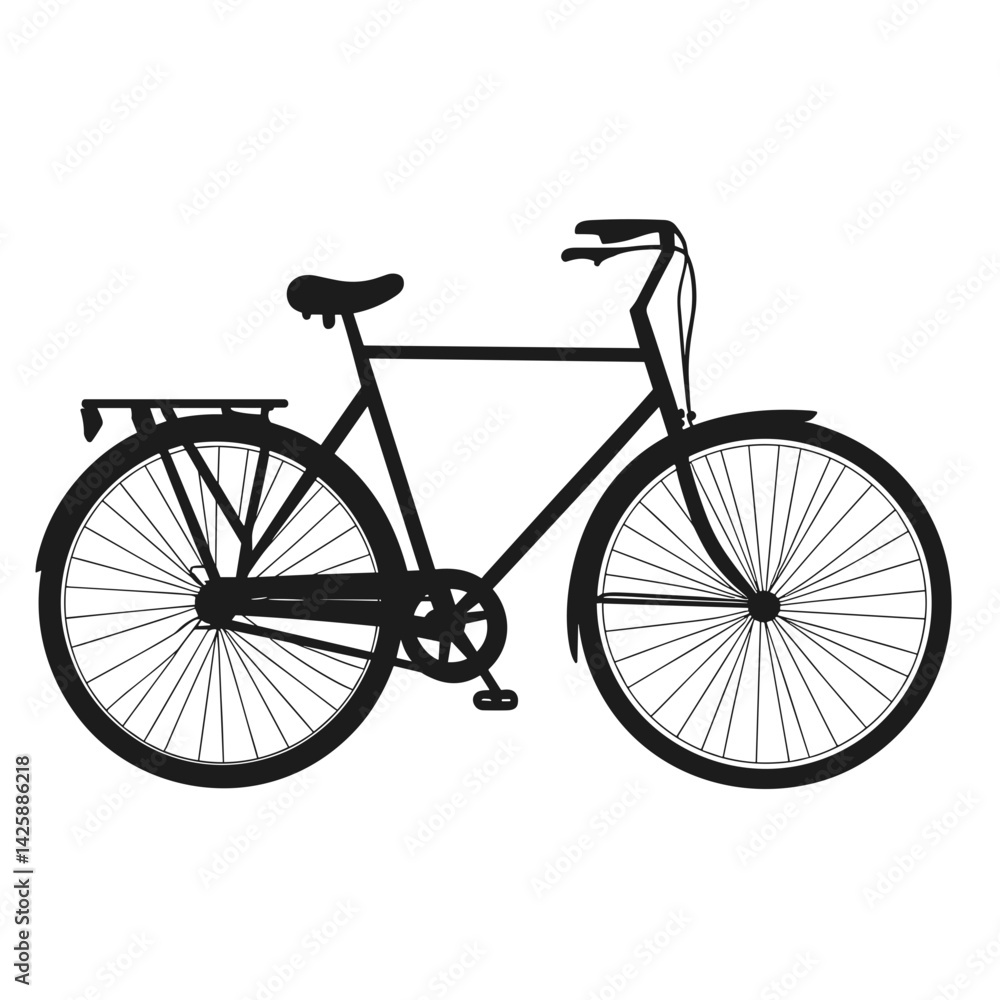 Fototapeta premium Bicycle in a minimalist design for cycling and urban lifestyle themes