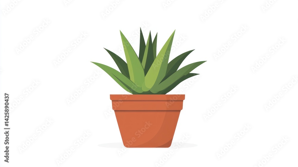 Obraz premium Potted succulent plant (1)