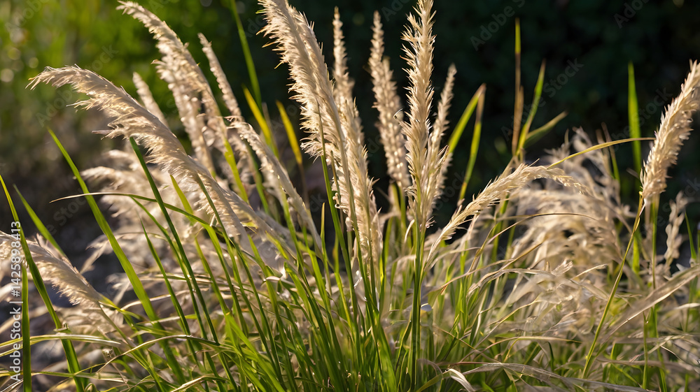 Up close Photo of ornamental Grasses
