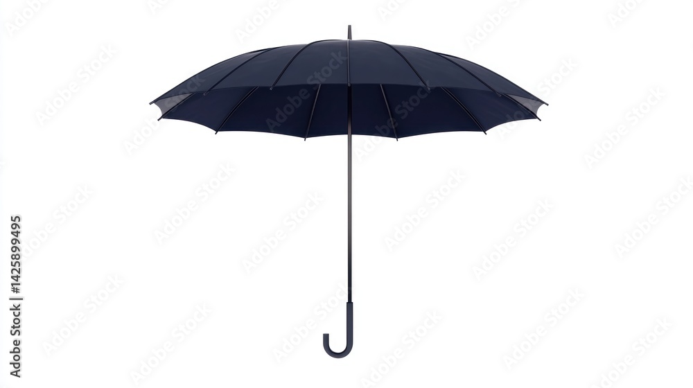 Dark blue umbrella, classic style Dark blue umbrella, classic style