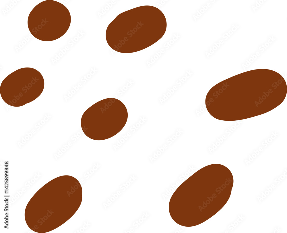 Obraz premium Abstract Hand Drawn Brown Dots Pattern