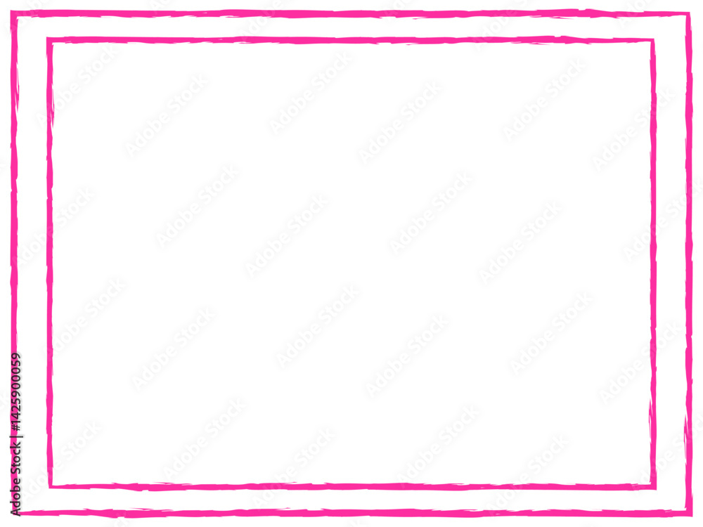 Brush Stroke Double Line Rectangle Border Frame Vector Design Brush Stroke Double Line Rectangle Border Frame Vector Design
