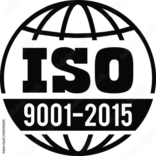 ISO 9001:2015 Certified Symbol Quality Assurance Logo & Certification Vector