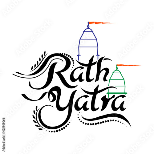 Vector illustration of Happy Ratha Yatra social media template