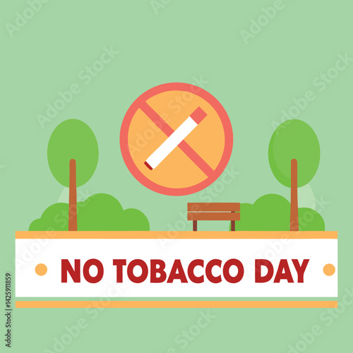    No tobacco day vector illustration.
