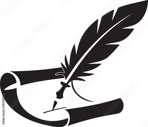 Quill writing on a scroll