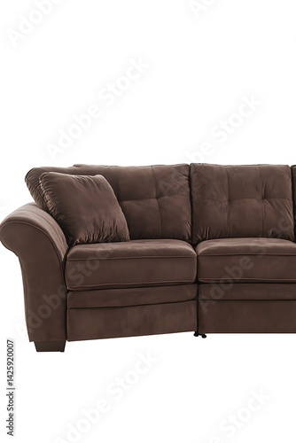 Brown couch with a pillow on it