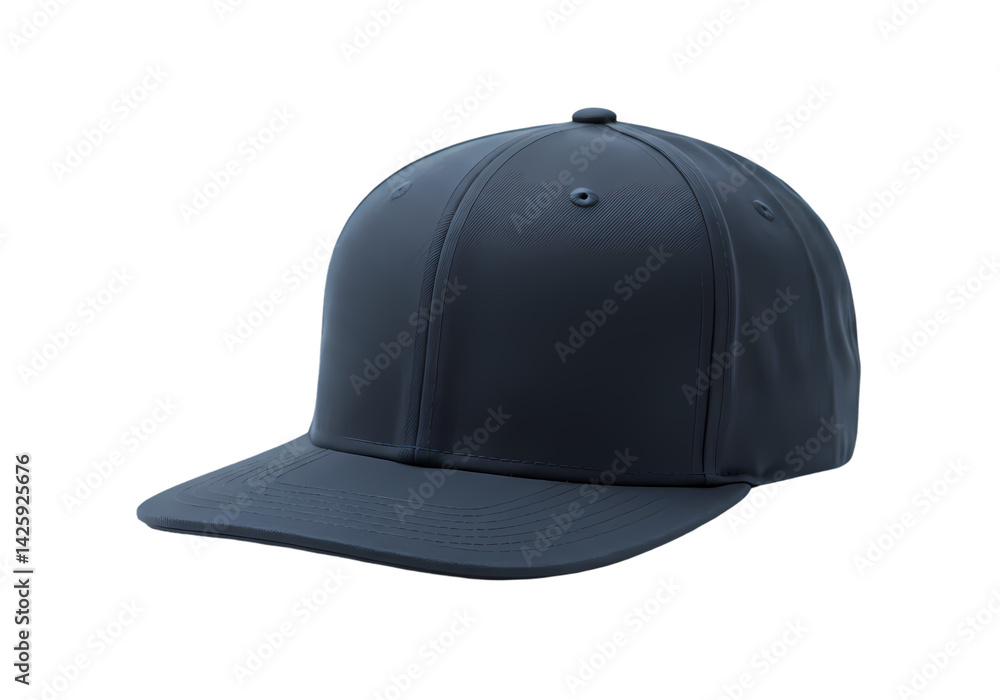 Fototapeta premium Navy Blue Baseball Cap: High-Quality Structured Hat Image