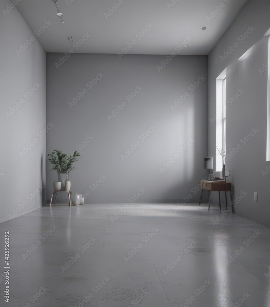 Obraz premium Clean gradient grey room; perfect for showcasing products and interiors , simple, minimal, smooth