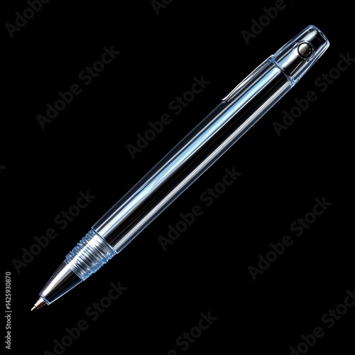 Wallpaper Mural Transparent Pen Closeup on Black Background Torontodigital.ca