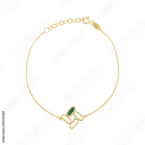 golden necklace isolated on white background