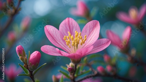 Close-up of blooming flowering shrub