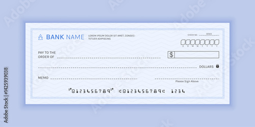Simple Bank Cheque Voucher Template Design for Financial Drafts, Payments and Business Use