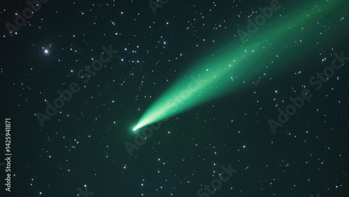 Fototapeta Naklejka Na Ścianę i Meble -  Star Cluster and Comet Alignment in the Sky