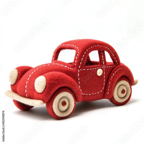 Wallpaper Mural Adorable Felt Red Car Toy for Kids Torontodigital.ca