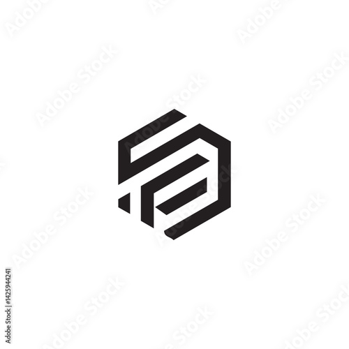 SF FS Letter monogram Initial Logo Design Template Vector Illustration. SF FS elegant and Professional icon design