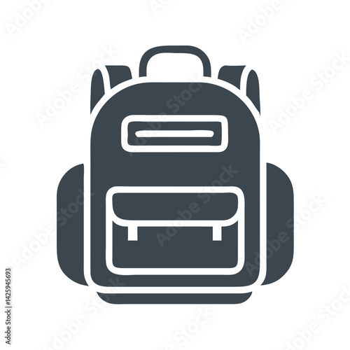 Backpack Icon Representing School Supplies and Education Essentials