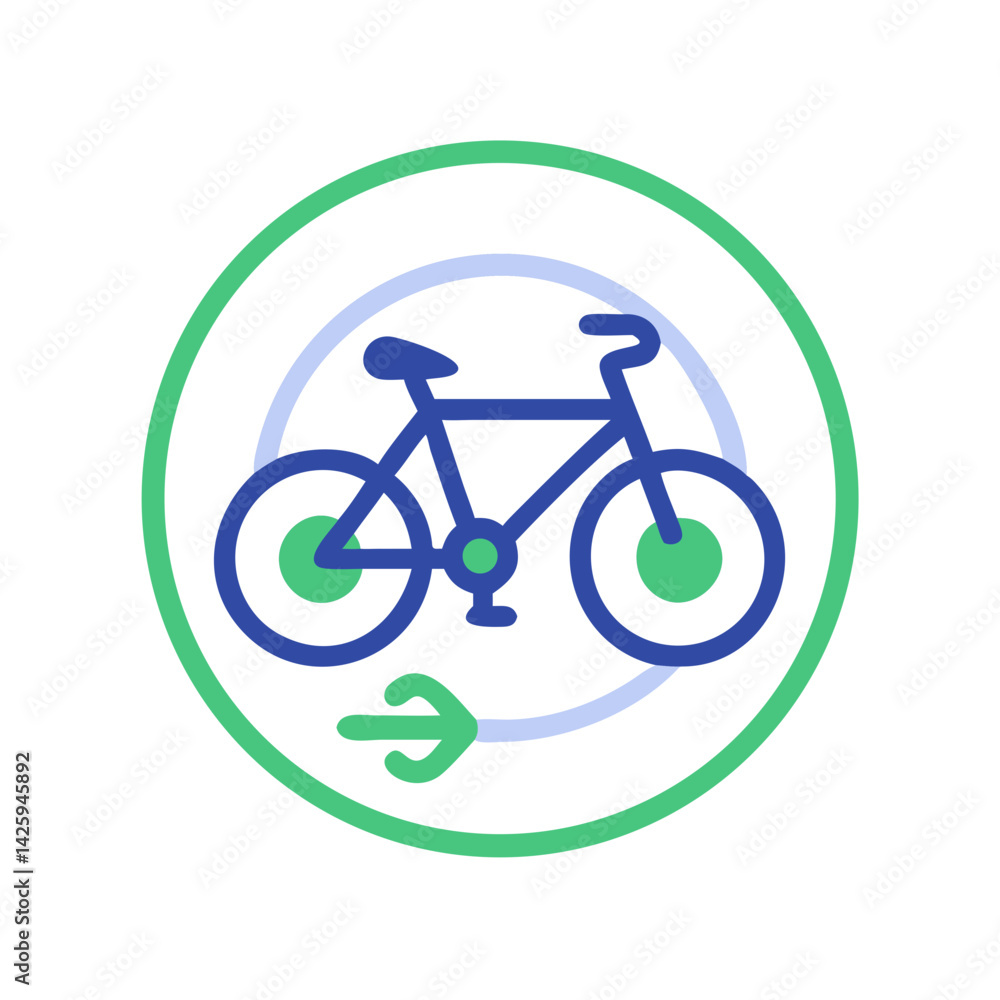 Bicycle Icon Representing Sustainable Commuting and Eco-Friendly Transport Bicycle Icon Representing Sustainable Commuting and Eco-Friendly Transport