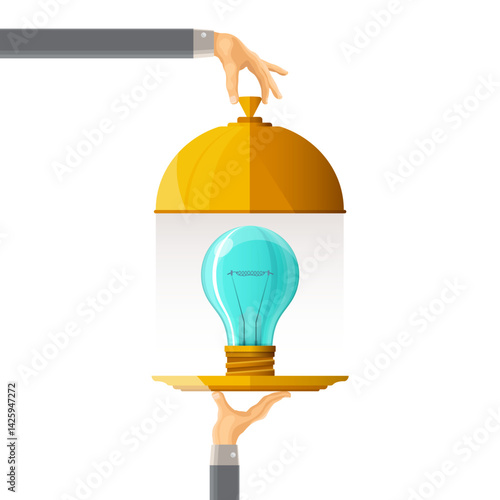 Ready to use creative idea concept in flat style