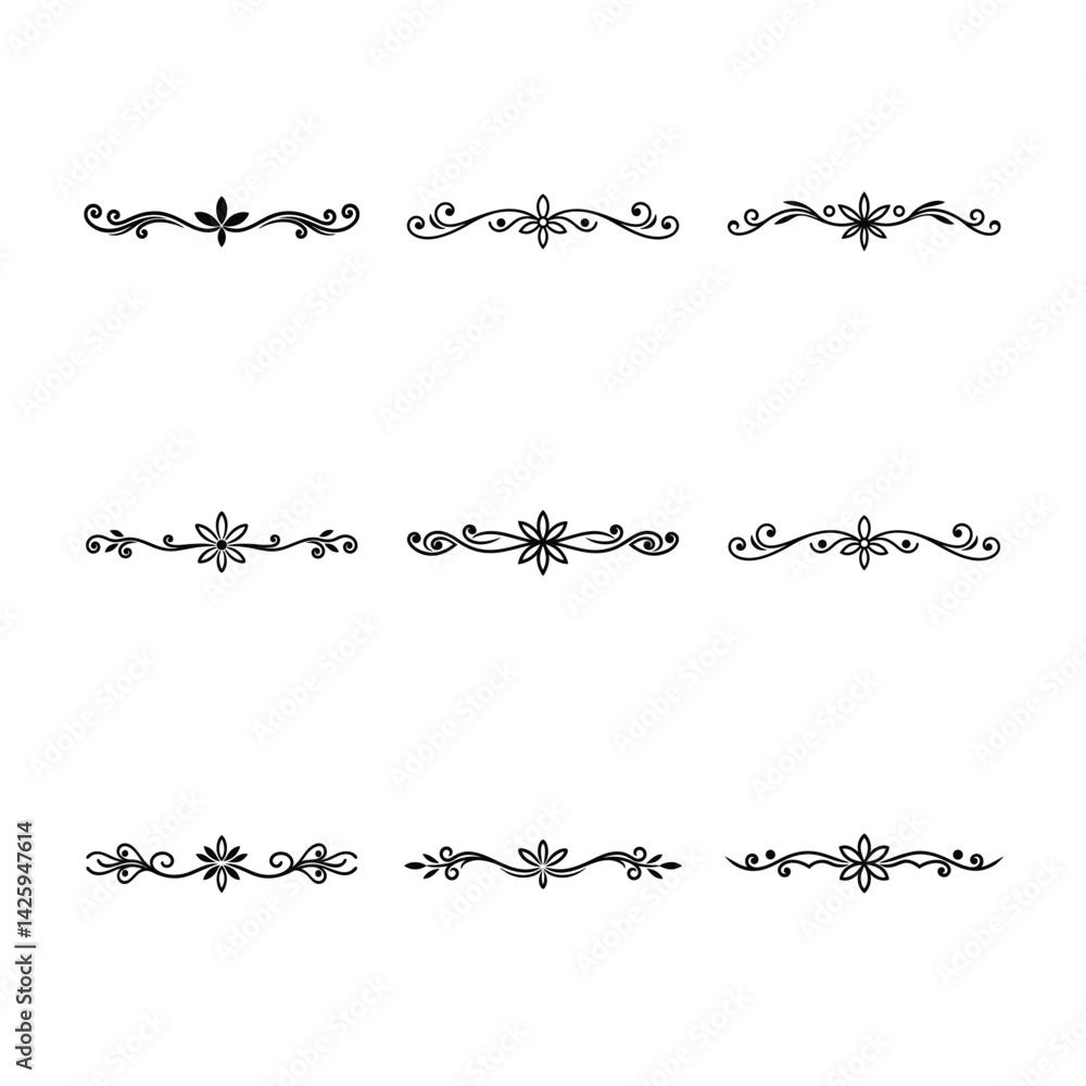 Obraz premium set of decorative borders