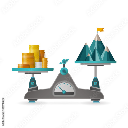 Price of victory vector concept in flat style