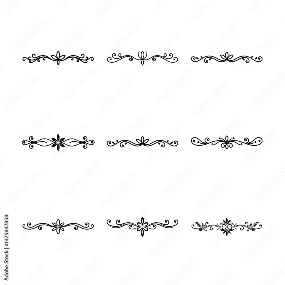 Obraz premium calligraphic design elements