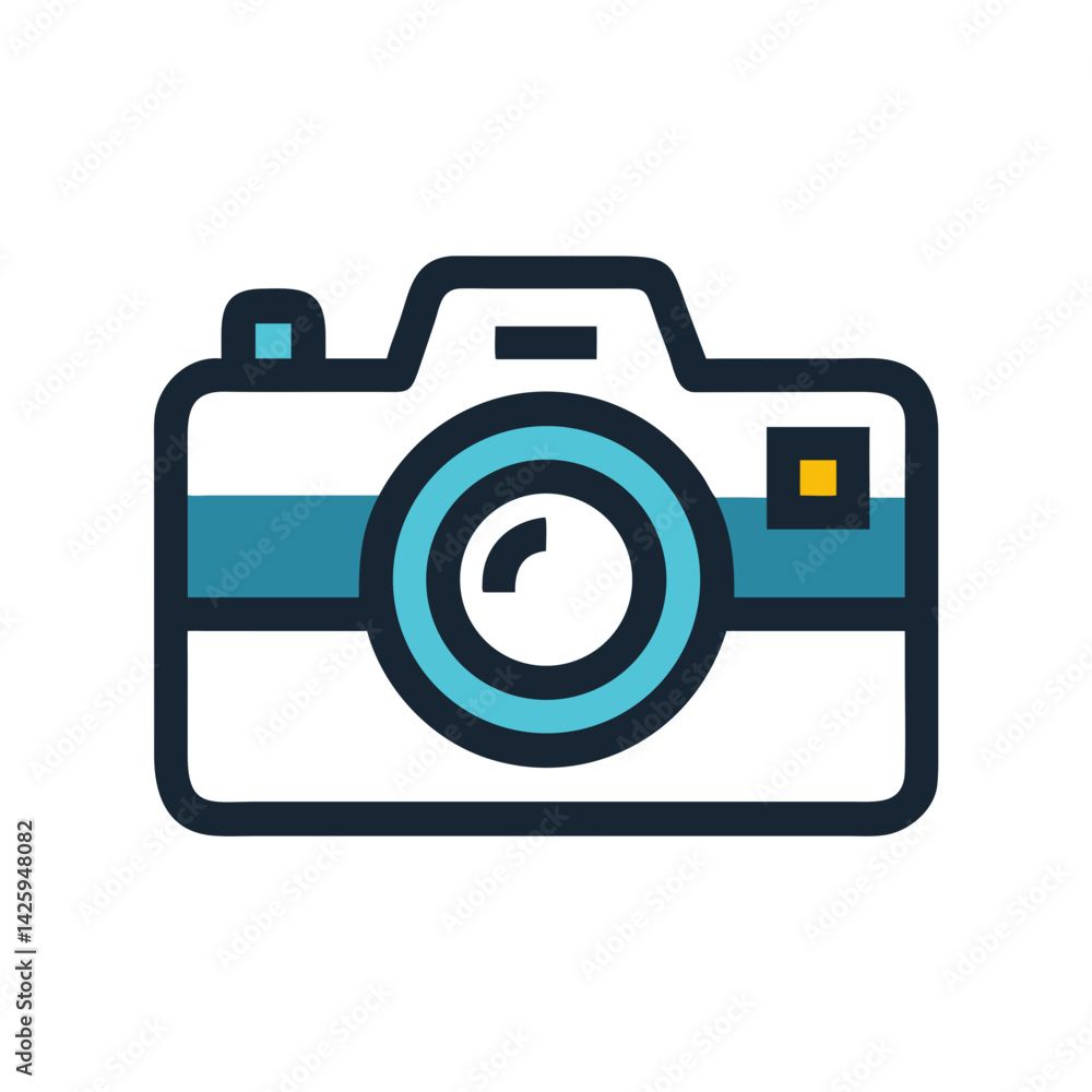 Camera Icon Representing Photography Tool and Visual Content Creation Camera Icon Representing Photography Tool and Visual Content Creation