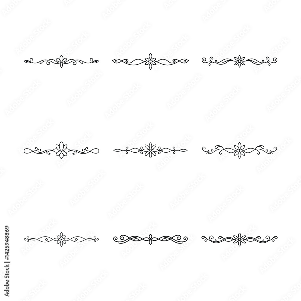 Obraz premium set of calligraphic design elements