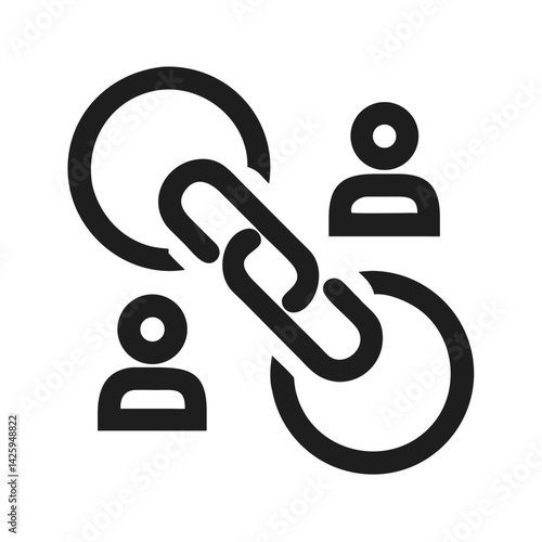 Chain Link Icon Representing Business Connection and Network Integration