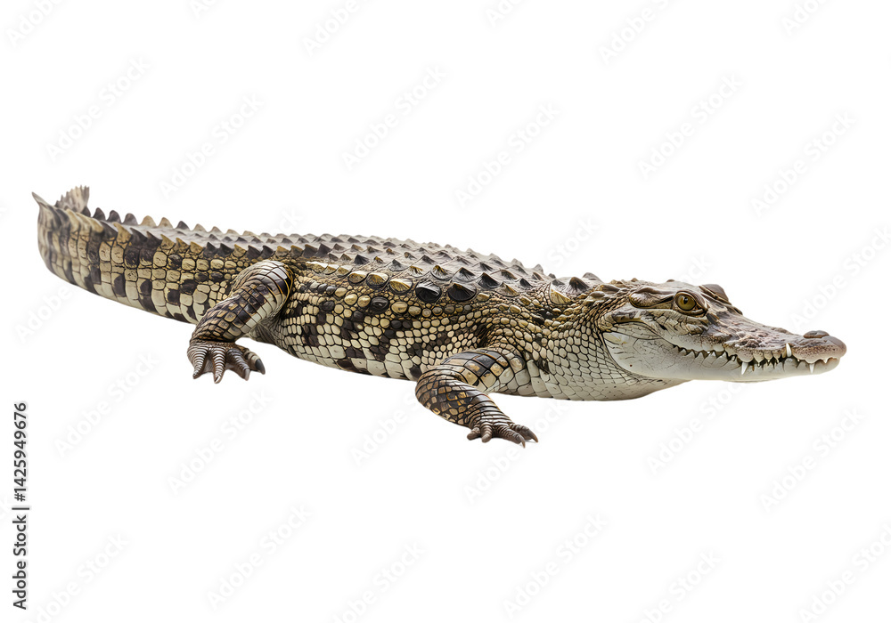 Naklejka premium Crocodile: Images, Facts, and Information on Transparent background