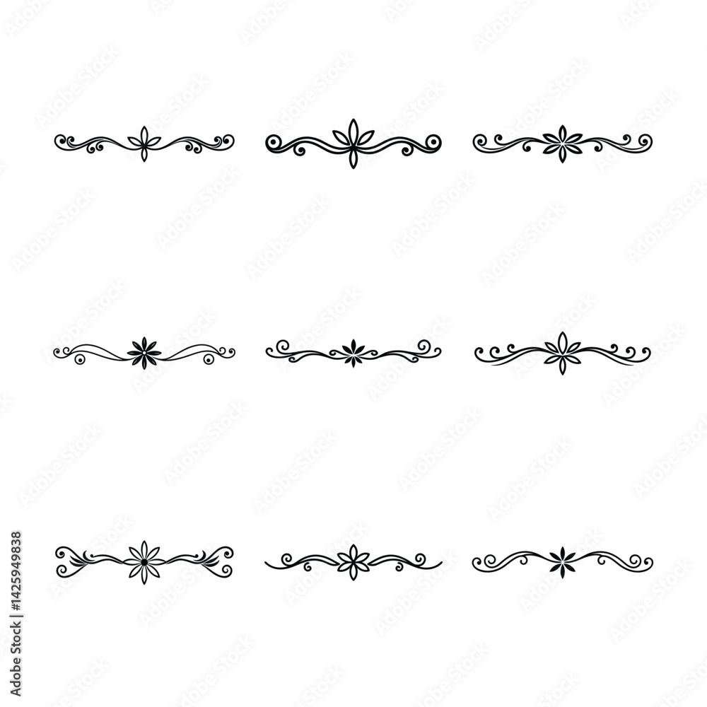 Fototapeta premium set of decorative elements