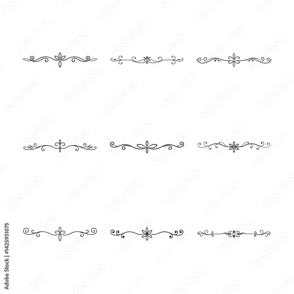 Obraz premium set of calligraphic design elements