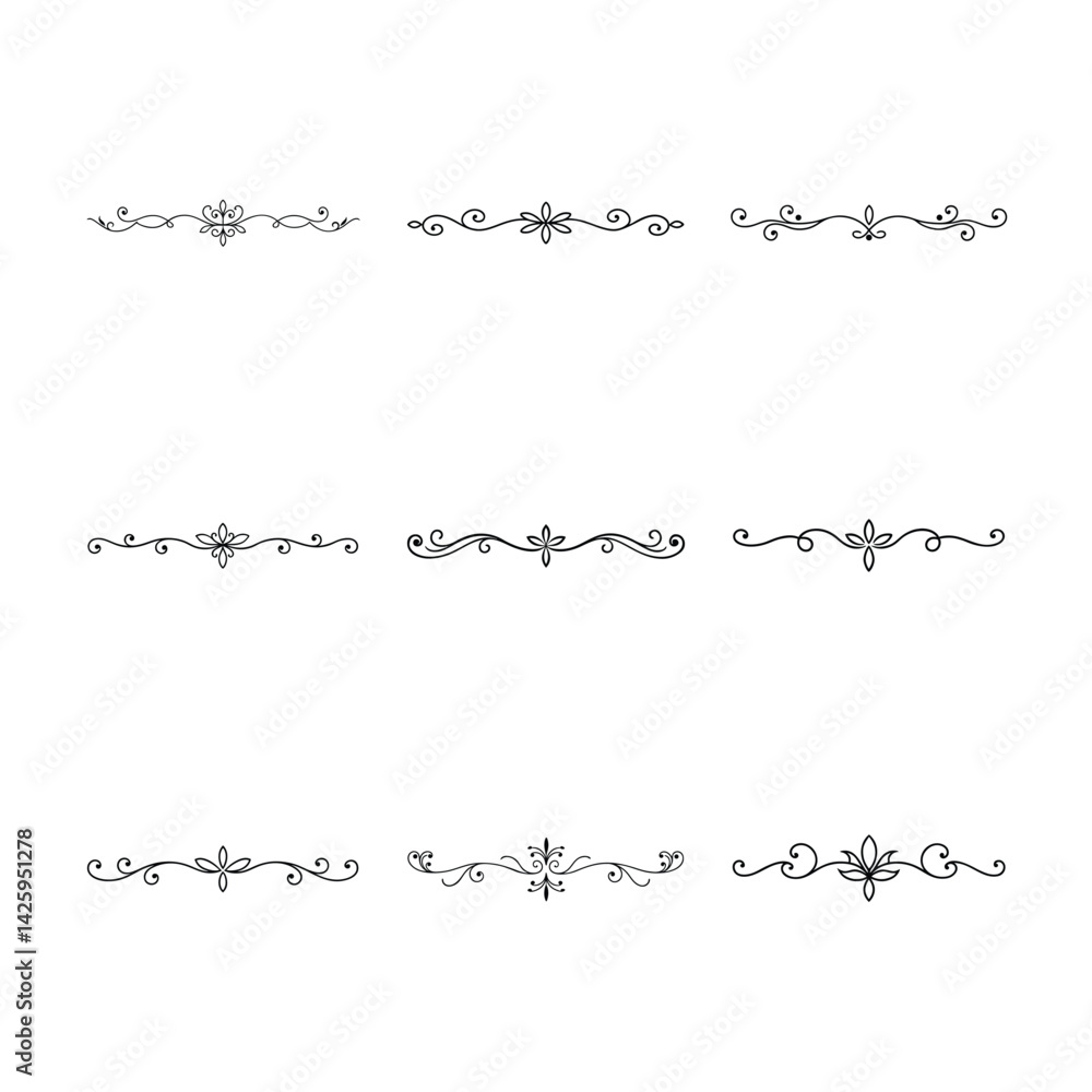 Obraz premium calligraphic design elements