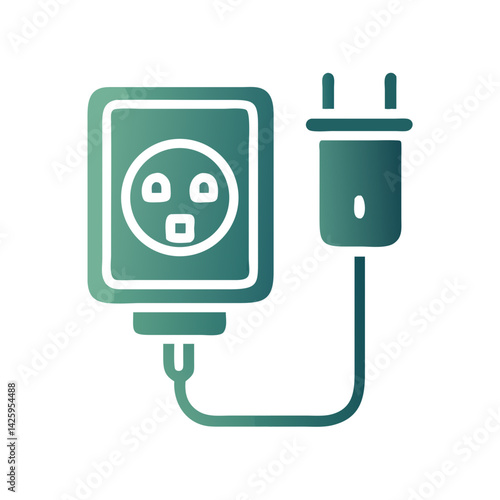 Electrical Plug Icon Representing Power Connection and Energy Supply