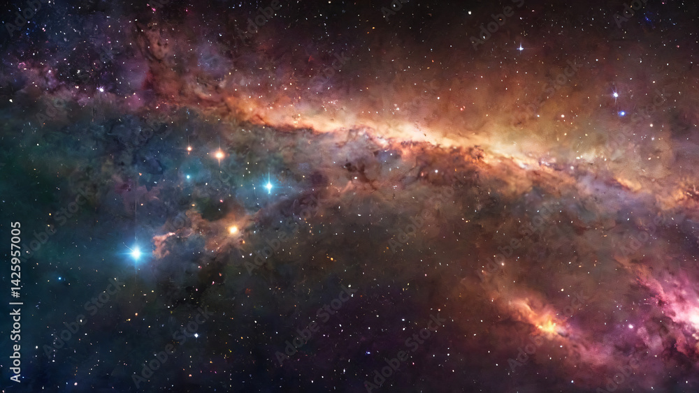 Obraz premium Space background with many stars