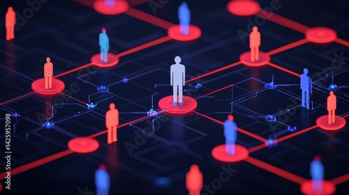 Abstract digital connection and networking concept.