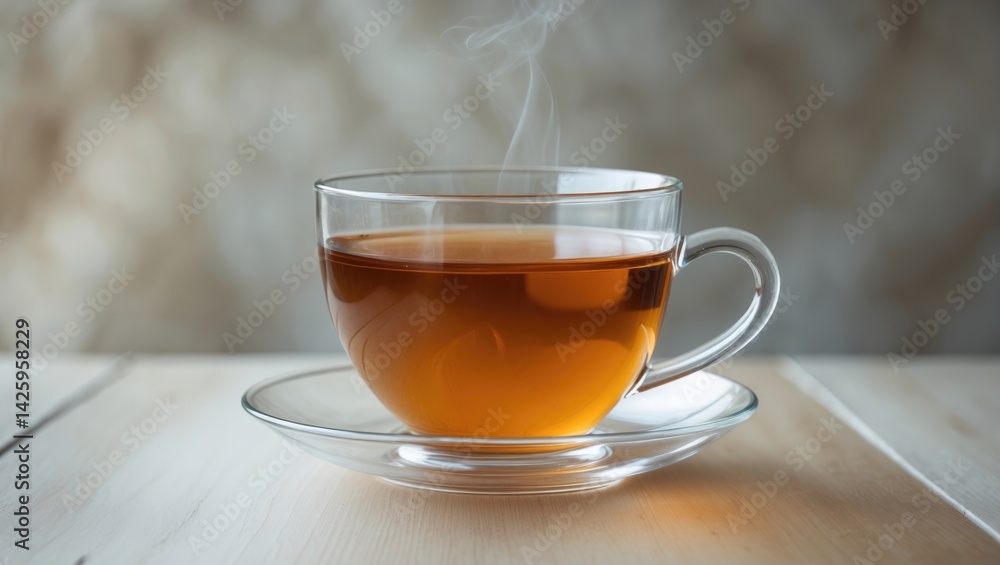 Image of enjoying hot herbal tea in a wooden cup at home Image of enjoying hot herbal tea in a wooden cup at home