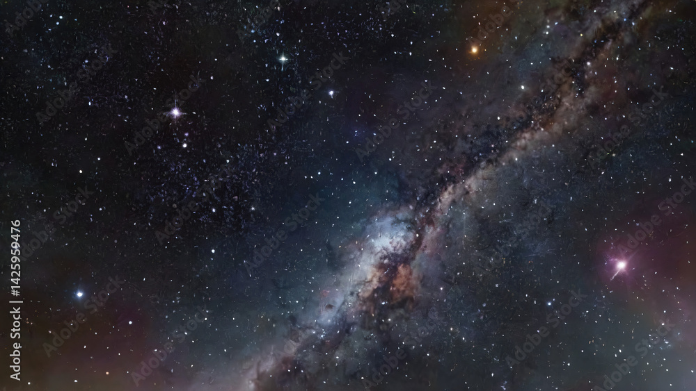 Obraz premium Space background with many stars