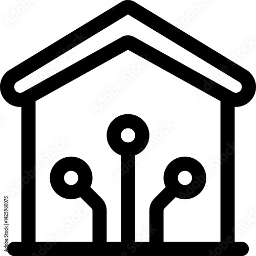 Iot home line icon