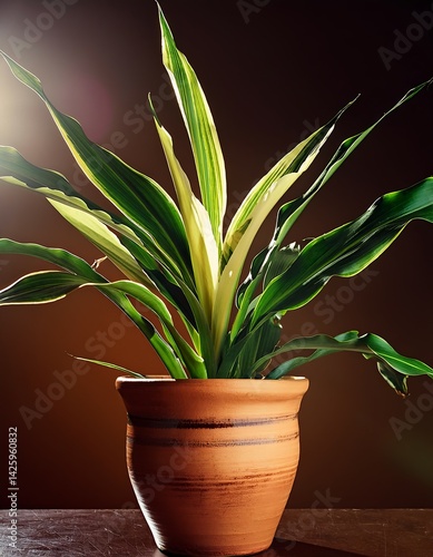 Wallpaper Mural Harsh Light and Shadows on a Glazed Houseplant Pot Torontodigital.ca