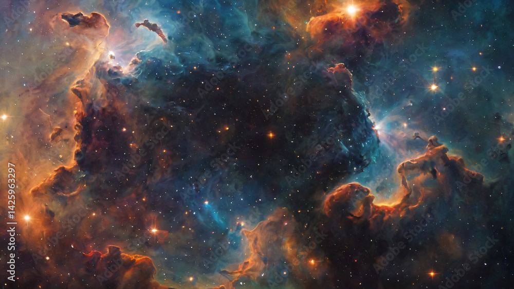 Obraz premium Space background with many stars