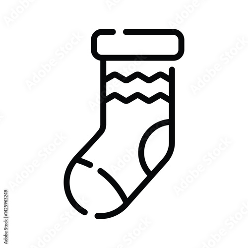 A visually appealing line style icon of snowfall cloud