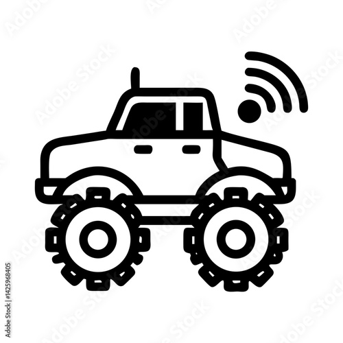 Monster Truck Icon Representing Remote Controlled