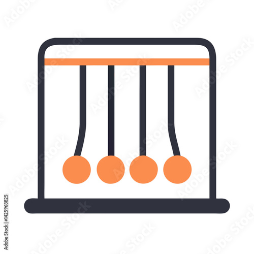 Newton's Cradle Icon Representing Physics Experiment