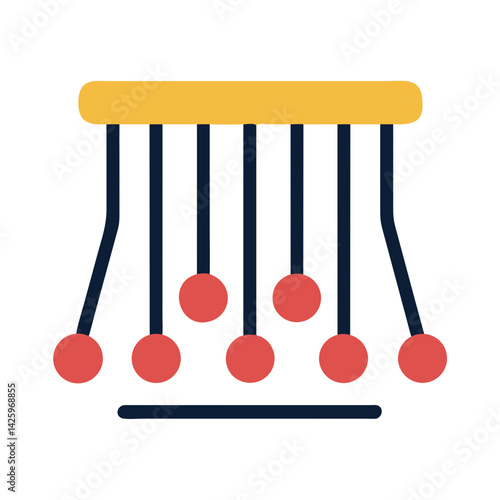 Newton's Cradle Icon Representing Physics Experiment