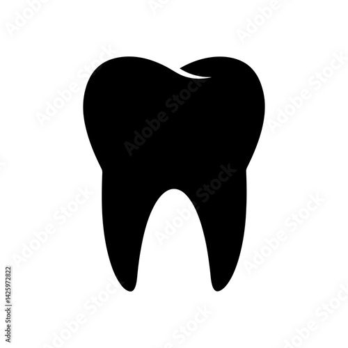 Tooth icon. Dental symbol. Vector illustration.