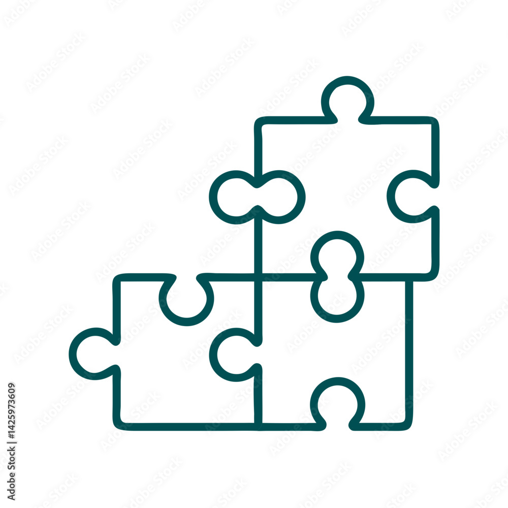 Puzzle Pieces Icon Representing Problem Solving Puzzle Pieces Icon Representing Problem Solving