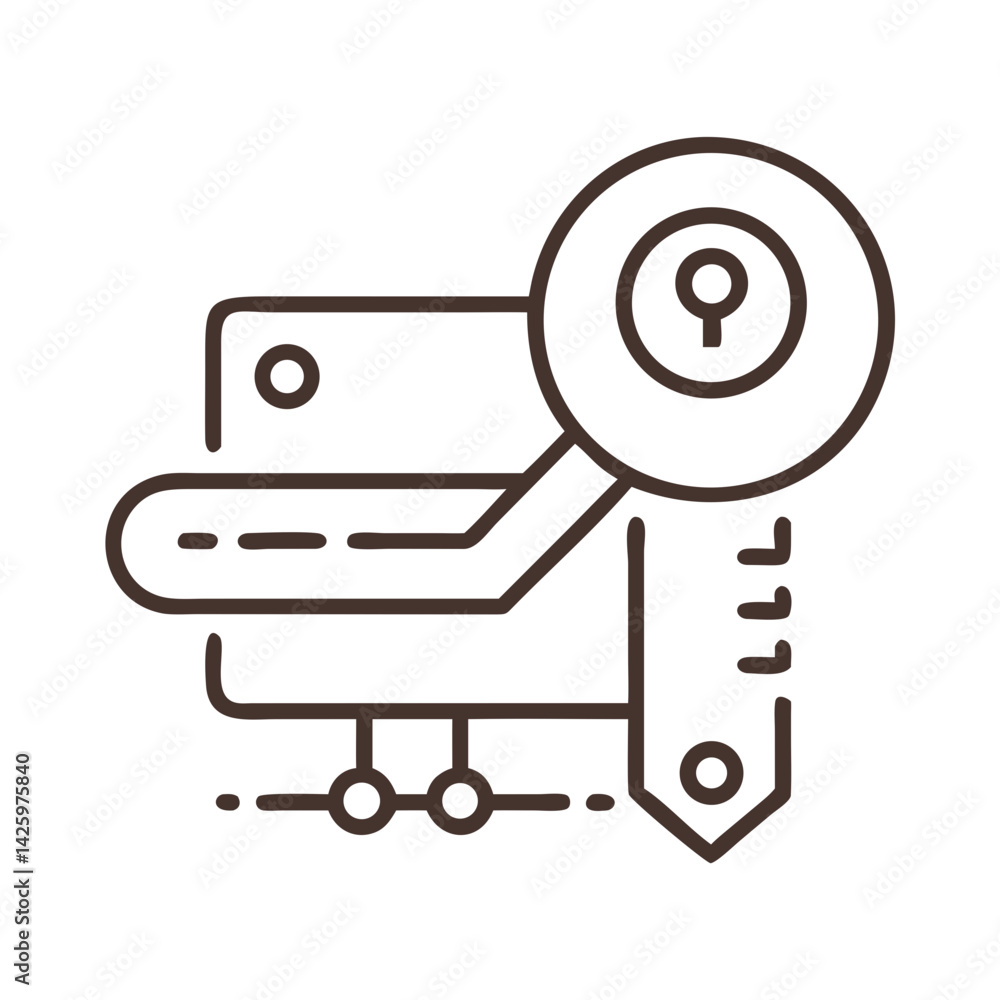 Security Key Icon Representing Data Access Credentials Security Key Icon Representing Data Access Credentials