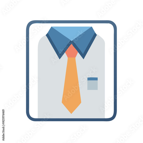 Shirt and Tie Icon Representing Business Attire
